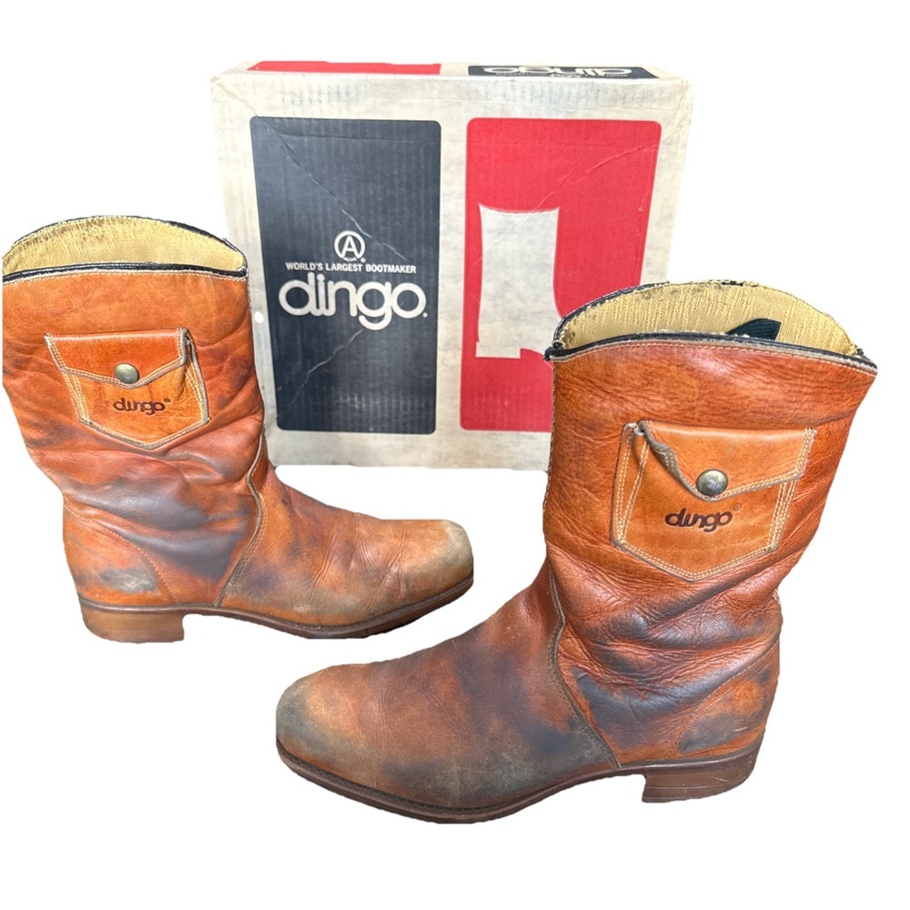 Vintage Dingo Chunky Campus Spy Boots USA Made — Men's 6 D (with Original Box)
